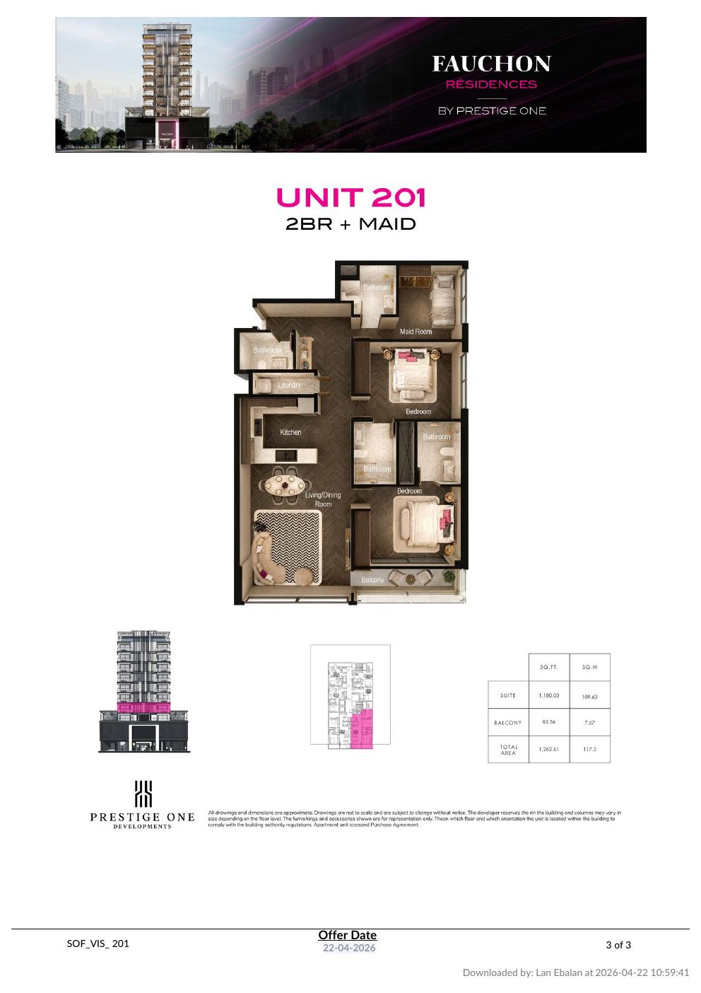 Plattegrond unit 201