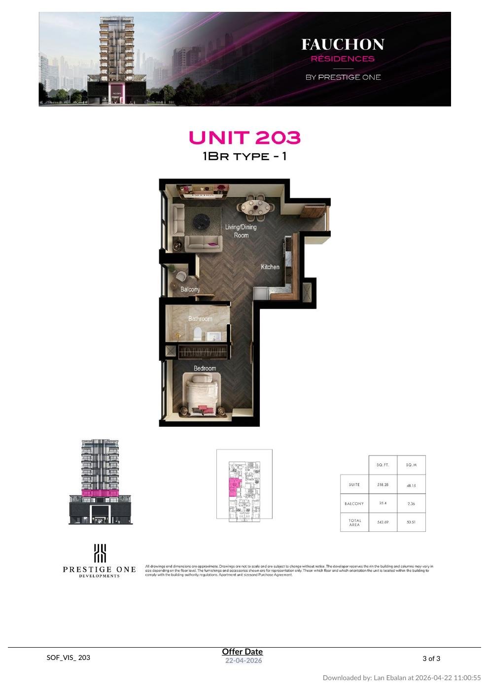 Plattegrond unit 203